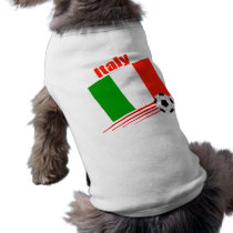 Italy Soccer Team Dog T Shirt