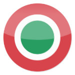 italy round sticker