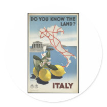 Italy Round Sticker