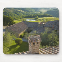 Italy, Tuscany. Roofop view of the villa Mouse Pad