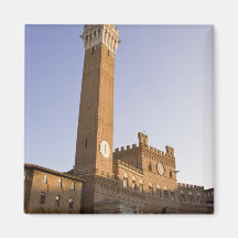 Italy, Tuscany, Sienna. Torre del Mangia on Fridge Magnet