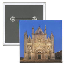 Italy, Umbria, Orvieto, Orvieto Cathedral Pinback Button
