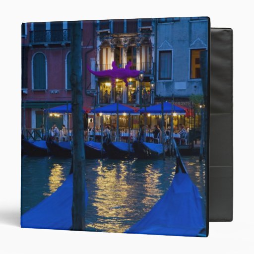 Italy, Venice, Night View Along the Grand Vinyl Binder