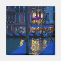 Italy, Venice, Night View Along the Grand Refrigerator Magnets
