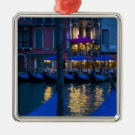 Italy, Venice, Night View Along the Grand Christmas Ornaments