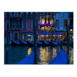 Italy, Venice, Night View Along the Grand Postcard