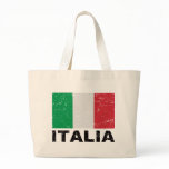 Italy Vintage Flag Tote Bags