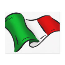 Italy wavy flag postcards by SoccerJersey Italy wavy flag postcards