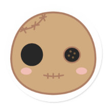 Itami the Voodoo Doll Head stickers