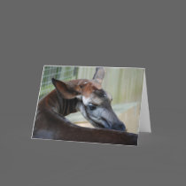 "Itchy Okapi" Greeting Card by smilodonart "Itchy Okapi" Greeting Card