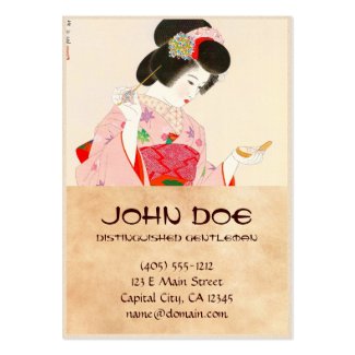 Ito Shinsui Make up vntage japanese geisha lady Business Card Template