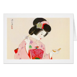 Ito Shinsui Make up vntage japanese geisha lady Cards