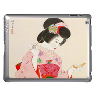 Ito Shinsui Make up vntage japanese geisha lady Cover For iPad