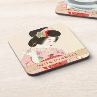 Ito Shinsui Make up vntage japanese geisha lady Drink Coasters