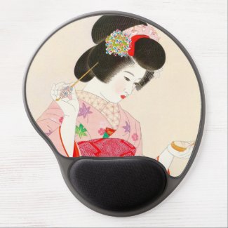 Ito Shinsui Make up vntage japanese geisha lady Gel Mouse Pads