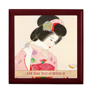 Ito Shinsui Make up vntage japanese geisha lady Keepsake Box
