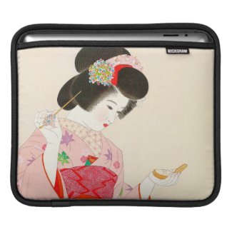 Ito Shinsui Make up vntage japanese geisha lady Sleeves For iPads