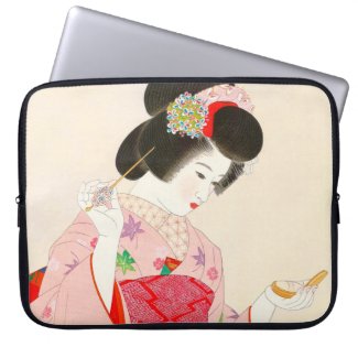 Ito Shinsui Make up vntage japanese geisha lady Laptop Computer Sleeves