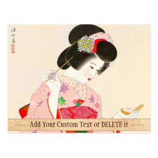 Ito Shinsui Make up vntage japanese geisha lady Post Cards