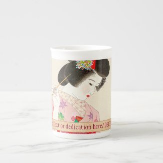 Ito Shinsui Make up vntage japanese geisha lady Bone China Mugs