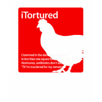 iTortured Chicken t-shirts by veganoflight iTortured Chicken t-shirts