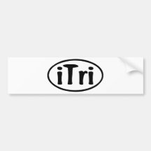 iTri Oval Bumper Stickers