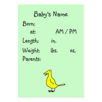 It's A Baby! - birth announcement template profile cards
