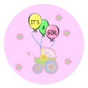 It's A Baby Girl Favor Sticker by bonfire46 It's A Baby Girl Favor Sticker