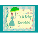 It's A Baby Sprinkle Retro Style Invitations invitation