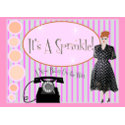 It's A Baby Sprinkle Retro Style Invitations invitation