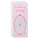 It's a ballerina party time invitation!