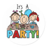 It's a Birthday Party T-shirts and Gifts Stickers