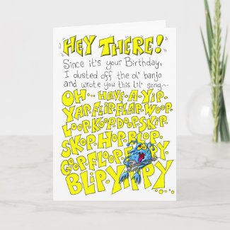 It's A Birthday Song Thing card