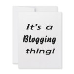 It's a blogging thing! personalized announcement