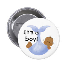 It's a Boy African American Pin