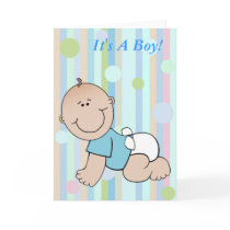 Its A Boy Announcement Card