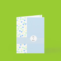 It's a boy!  Announcement Card cards