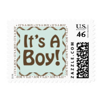 It's A Boy Baby Announcement Postage Stamp