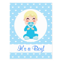 It's a Boy Baby Boy Design postcards