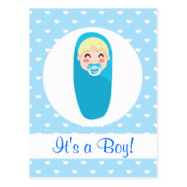 It's a Boy Baby Boy Design postcards