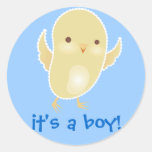 It's A Boy! Baby Chick Stickers