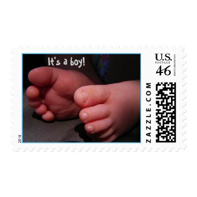 It's a boy! -baby feet postage stamps Zazzle_stamp