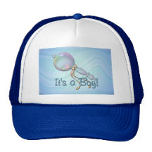 IT'S A BOY BABY RATTLE by SHARON SHARPE Trucker Hat