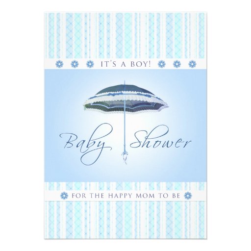 It's a Boy - Baby Shower - Blue Umbrella Custom Invitations from ...