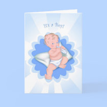 It's a Boy! Baby With Bottle cards