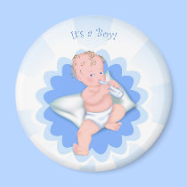 It's a Boy! Baby With Bottle magnets