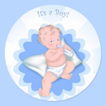 It's a Boy! Baby With Bottle stickers