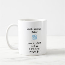 It's a Boy Birth Announcement Mug (dark skin)