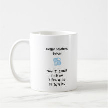 It's a Boy Birth Announcement Mug (Light Skin)