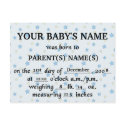 Its A Boy Birth Announcement Postcard